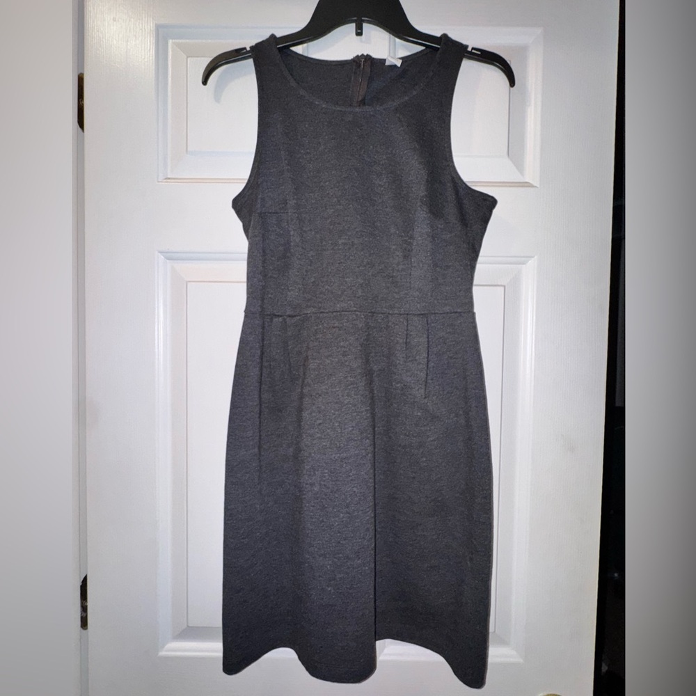 Old Navy Gray Sleeveless Sheath Midi Dress